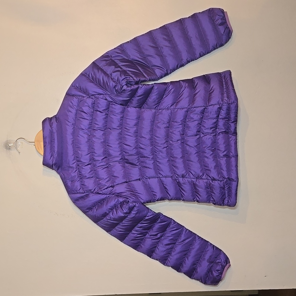 Patagonia Girls 75% Fill Duck Down Puffer Large Purple Jacket Size 12 - Picture 6 of 13